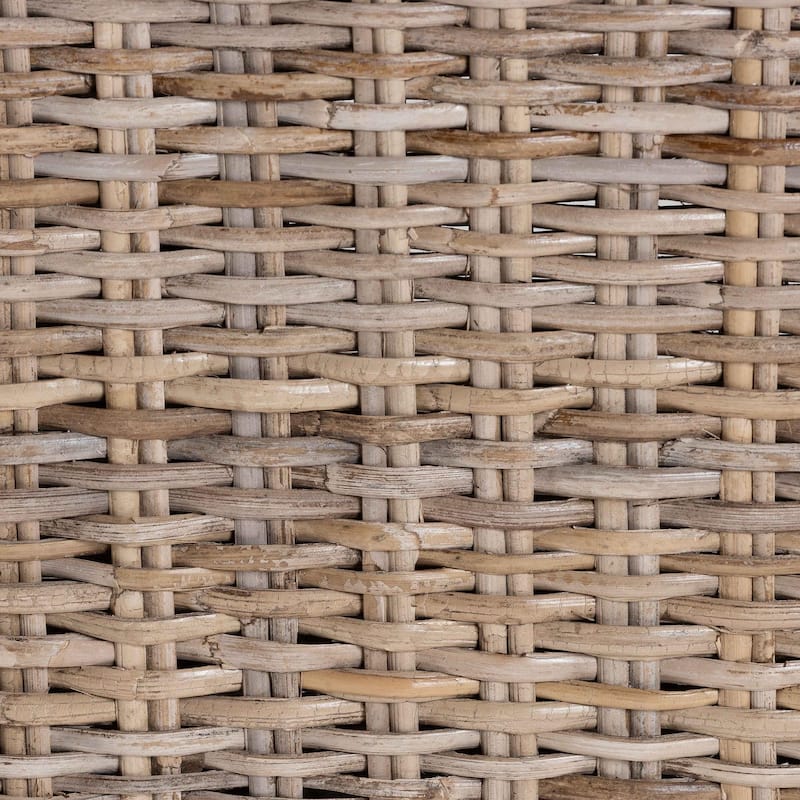 bali & pari Nevina Bohemian Grey Kubu Rattan and Mango Wood Dining Chair
