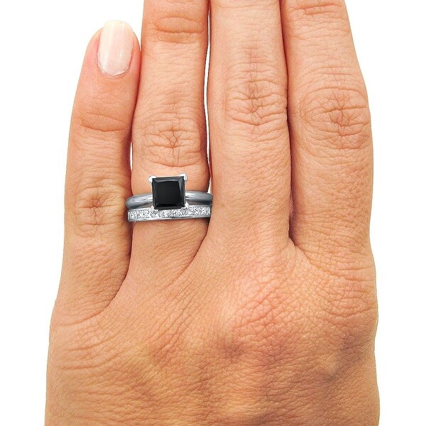 2.0 CT Diamond Emerald Cut Engagement Ring Wedding Band 925 Sterling Silver 