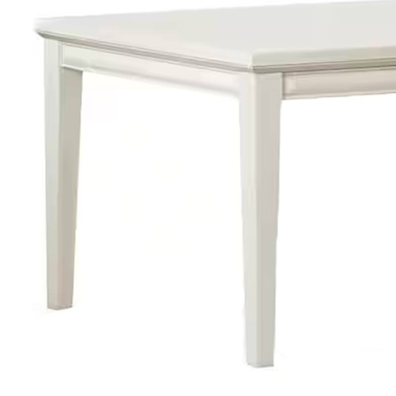 Witzy Dining Table, White Oak Solid Poplar Wood, 90 Inch Rectangular - White Oak