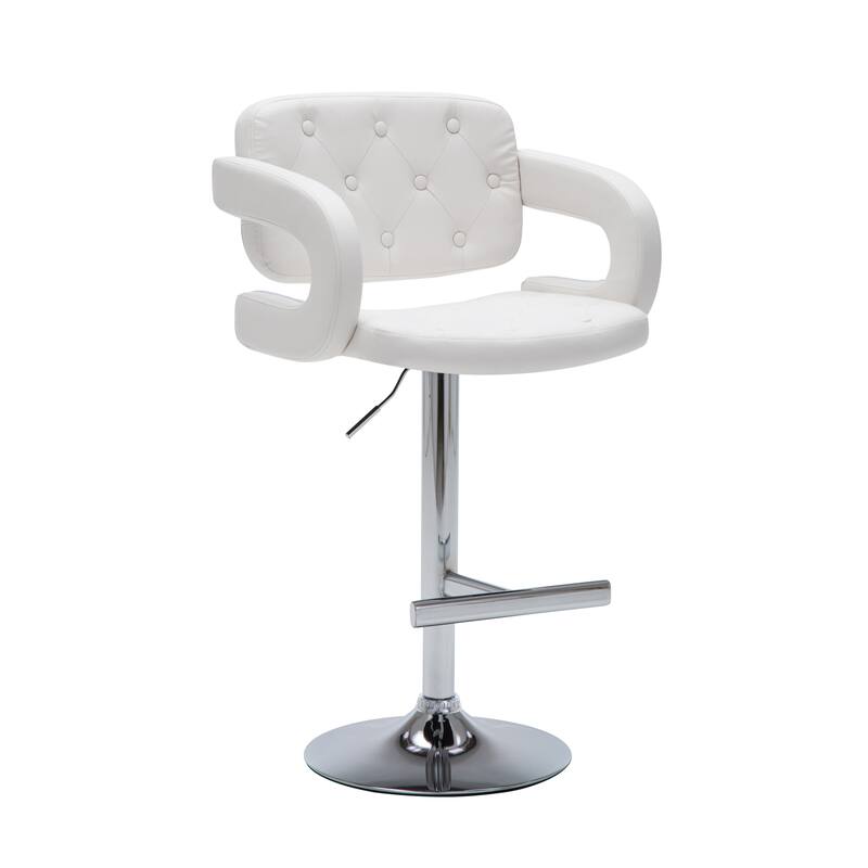 Porch & Den Coal Creek Modern Upholstered Adjustable Bar Stool