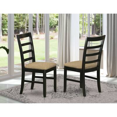 East West Furniture Parfait Black/ Cherry Dining Chairs - Set of 2 (Seat's Type Options)