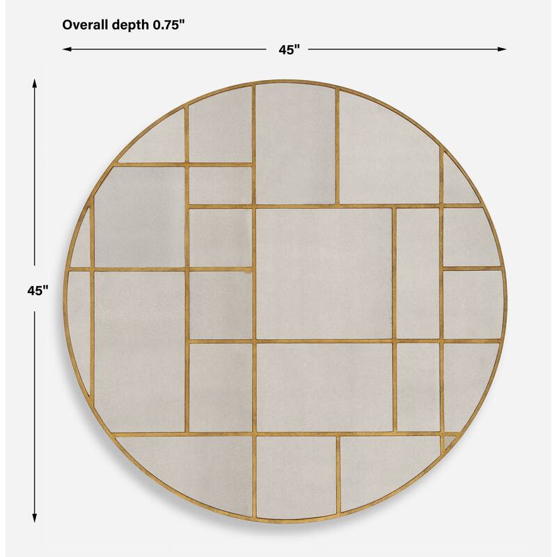 Uttermost Geometric Round Mirror - 45'' H X 45'' W X 0.75'' D
