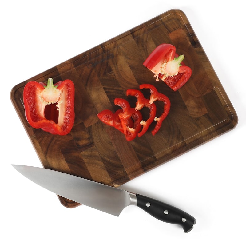 Calphalon Edge Guard Large 20 x 15, 18 x 12, or 13.6 x 9.5in End Grain Acacia Wood Cutting Board