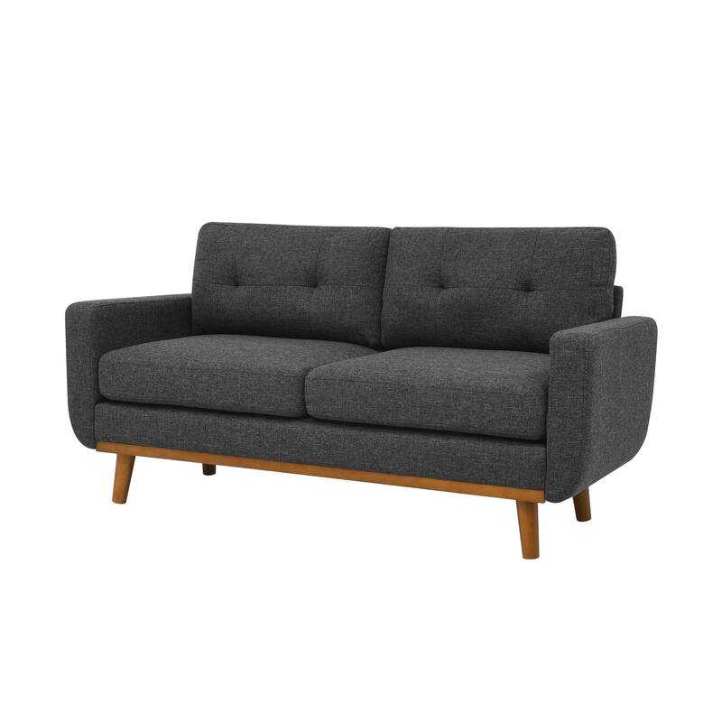 Anmytek Mid-Century Modern 67.7" Wide Tufted Upholstered Loveseat Sofa
