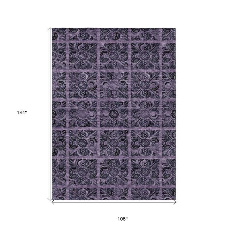 HomeRoots Medallion Transitional Rectangle Outdoor Rug