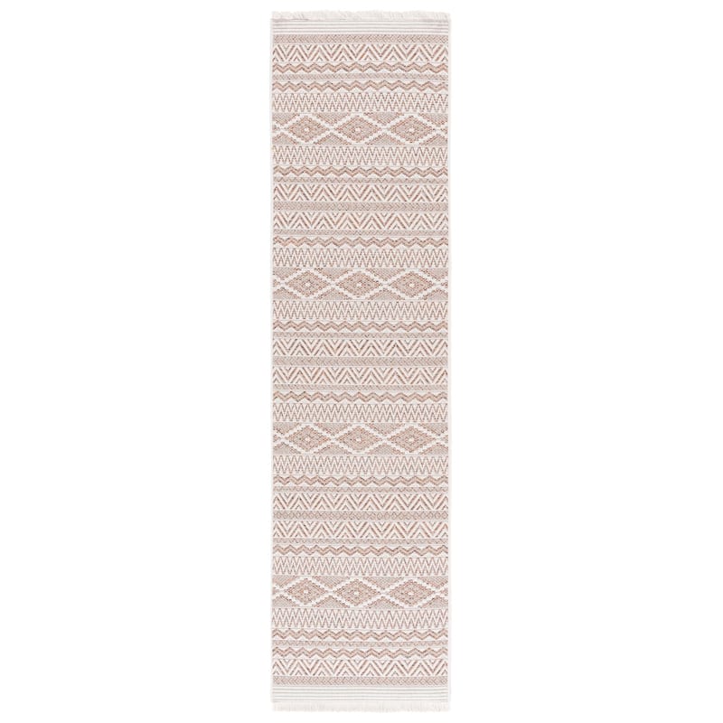 SAFAVIEH Wicker Juliane Casual Rug - 2'2" x 8' Runner - Orange/Beige