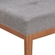 preview thumbnail 18 of 25, Sasha Oak Angled Leg Linen Dining Bench iNSPIRE Q Modern