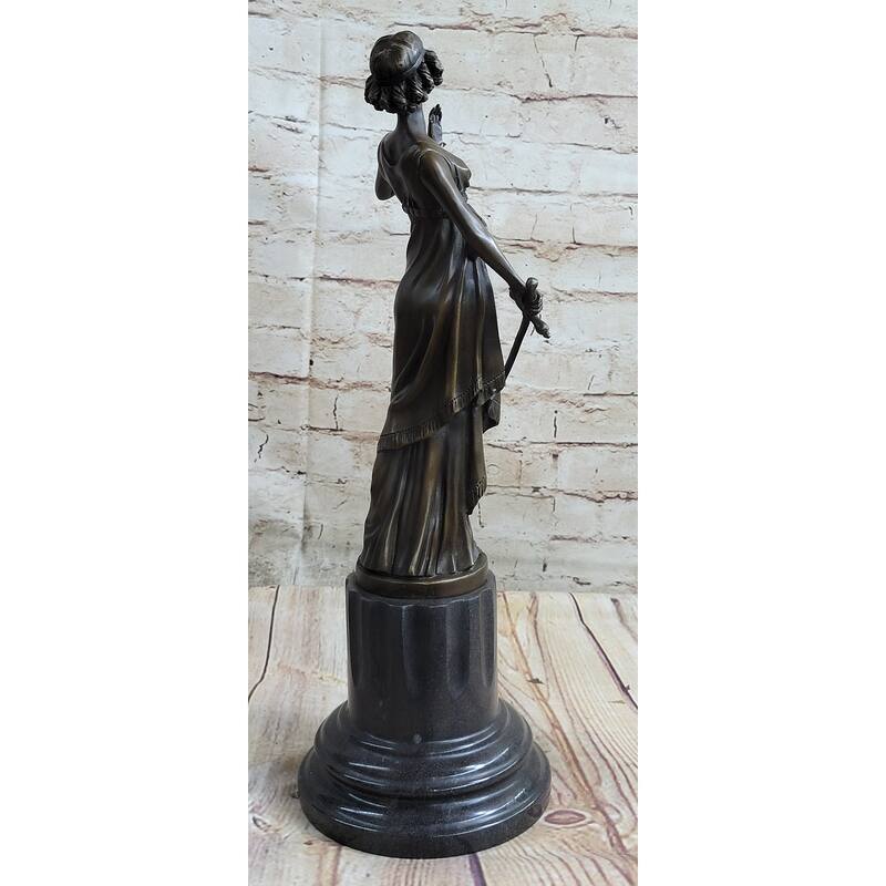 Bronze Statue Ancient Rome Greek Soldier Warrior Marble Sculpture Figurine Art