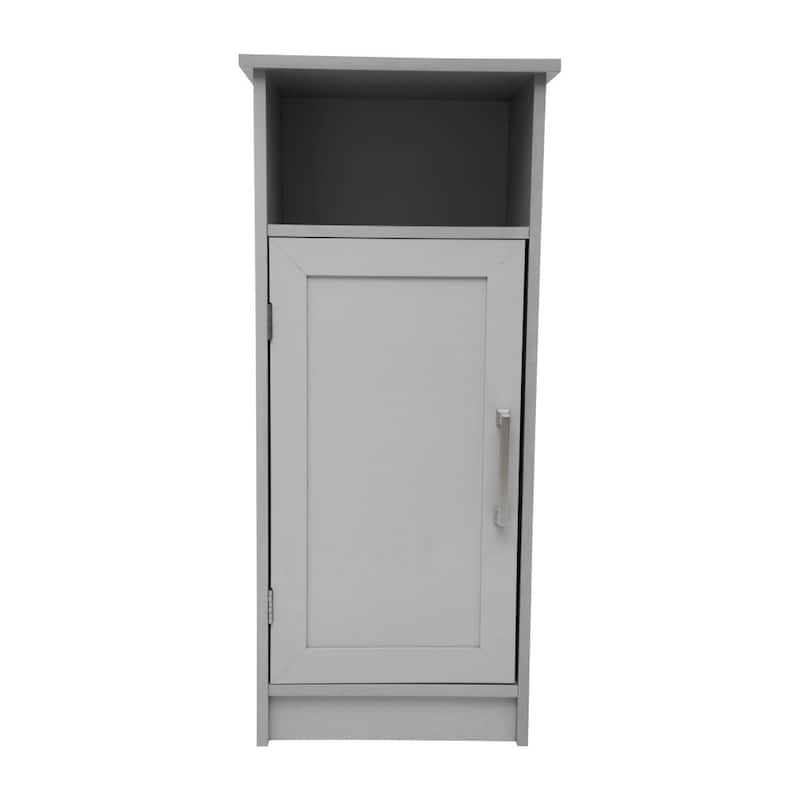 Floor Cabinet Storage Organizer with Magnetic Closure Door and Shelves