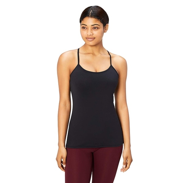 Core 10 Women's Yoga Fitted Support Tank, black, Medium - 8. Opens flyout.