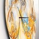 preview thumbnail 3 of 5, Designart 'Billowing Smoke Yellow' Oversized Modern Wall CLock