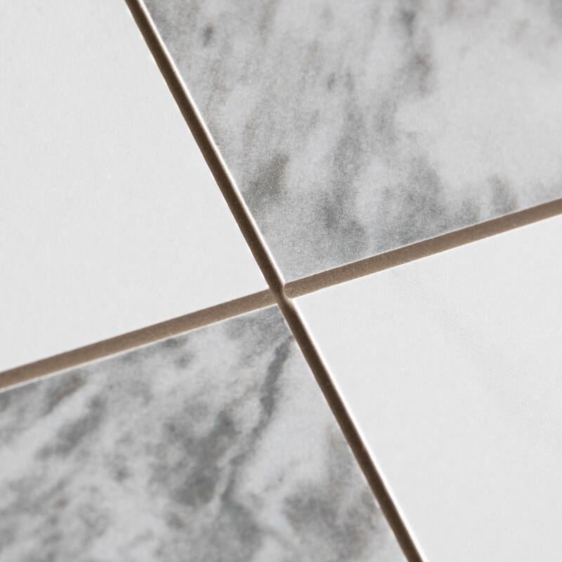 Merola Tile Marbilia Chess Bardiglio 17-3/8" x 17-3/8" Porcelain Floor and Wall Tile