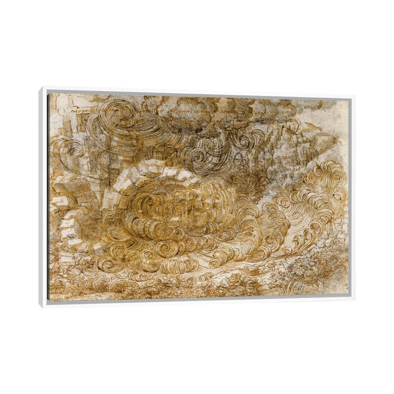 iCanvas "Deluge, 1518" by Leonardo da Vinci Framed Canvas Print - White - 26x40
