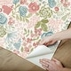 preview thumbnail 6 of 7, Disney Princess Blush Watercolor Floral Peel and Stick Wallpaper by RoomMates