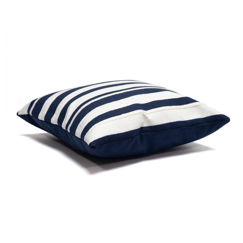 Liora Manne Visions II Marina Stripe Indoor/Outdoor Pillow Marine 12"X20"