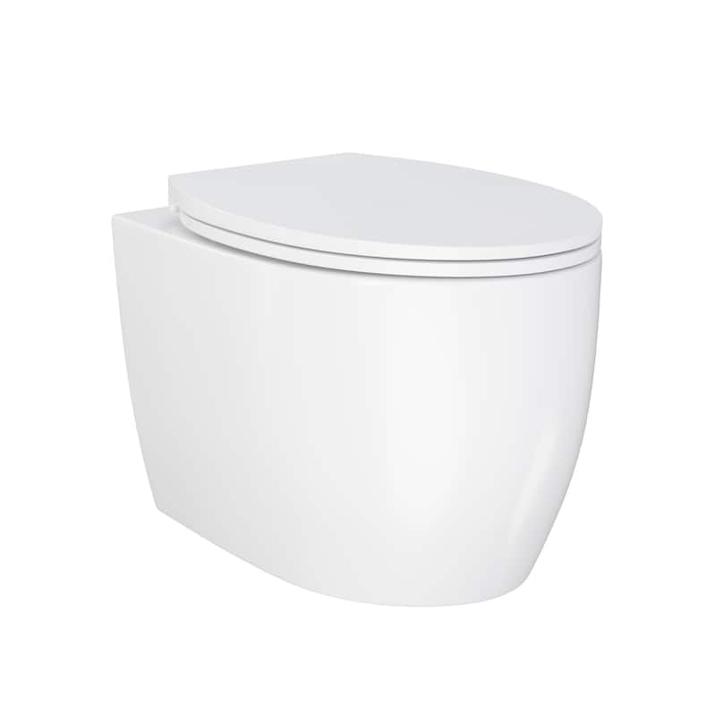 Swiss Madison SM-WT490 Classe Wall Mounted Elongated Toilet Bowl Only - Glossy White