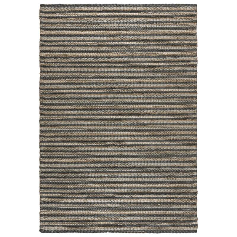 Alora Decor Madras Stripe Hand-woven Jute Rug