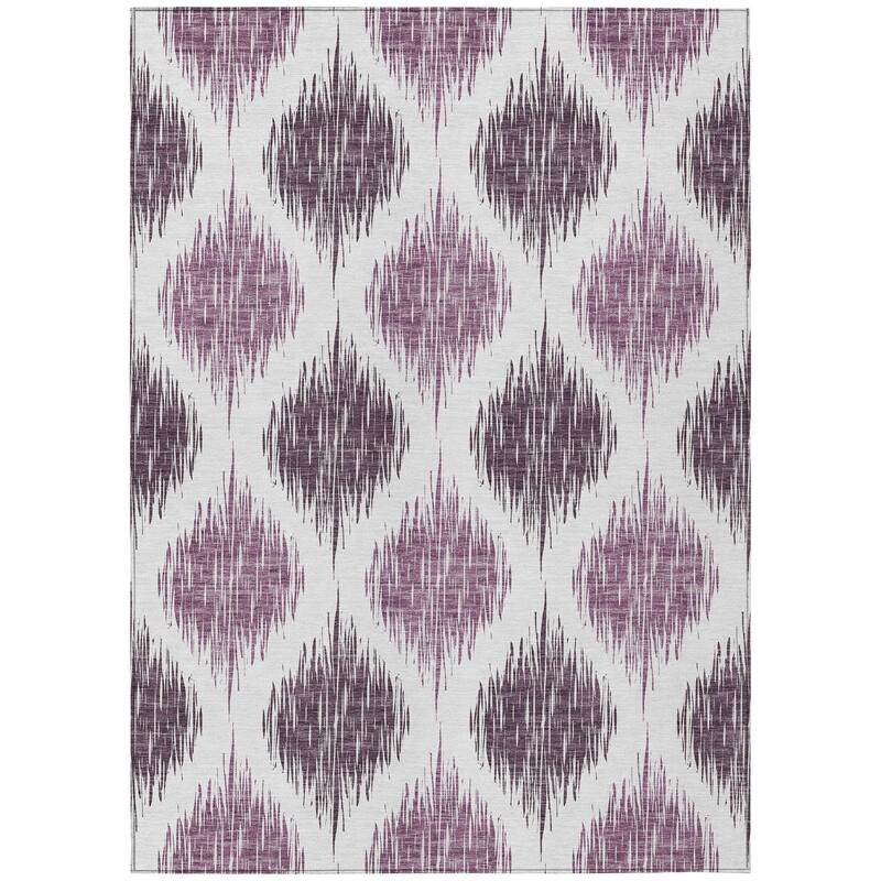 Machine Washable Indoor/ Outdoor Chantille Geo Contemporary Rug