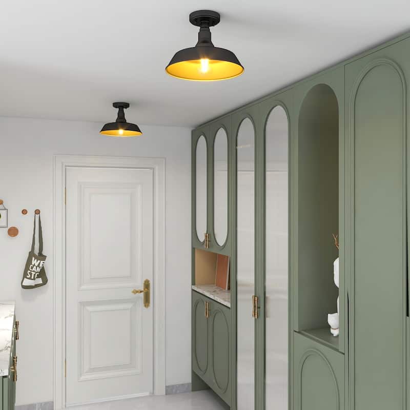 Transitional Semi Flush Mount (Set of 2) - 12"x12"x8.28"