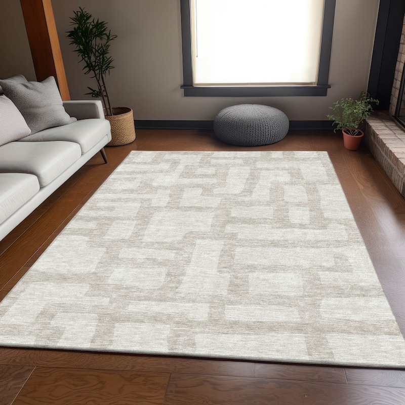 Premium Washable Super Soft Geo Maze Mayfield Rug