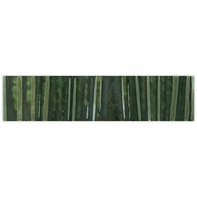 Merola Tile Joliet Prisma Jade 3" x 12" Fluted Ceramic Wall Tile