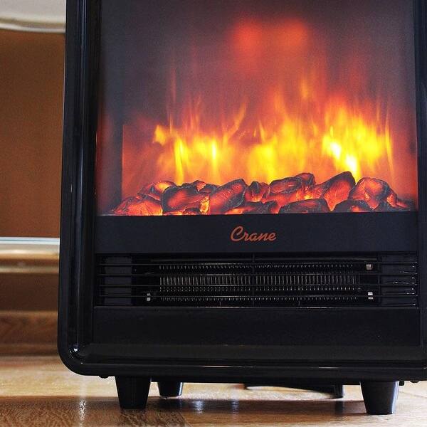 Shop Crane Fireplace Space Heater Adjustable Heat Black