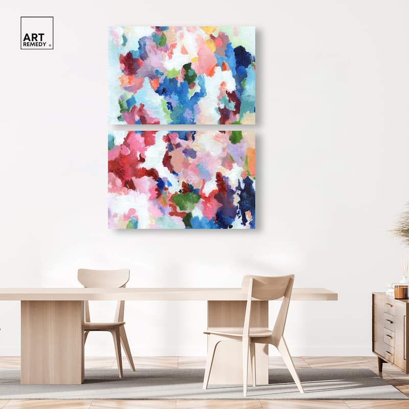 Bold Color Swirlz Canvas Set of 2 by Art Remedy, Gallery Wrapped