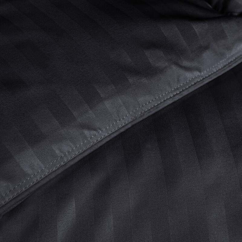 Superior 1 cm Striped Brushed Microfiber Reversible Down Alternative Comforter