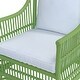 preview thumbnail 8 of 28, Rattan Slat Back Cushioned Arm Dining Accent Chair by East at Main - 24x25.5x39.25