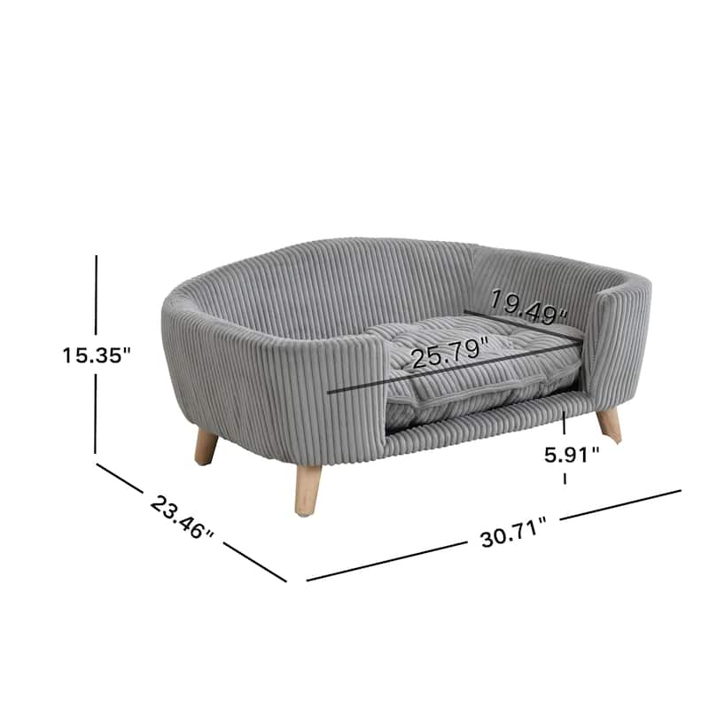Christopher Knight Home - Araminta Elevated Corduroy Dog Bed