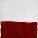 preview thumbnail 5 of 3, Cable Knit with Faux Fur Cuff Christmas Stocking - 20.5" - Red and White