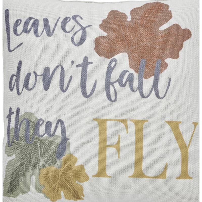 Bountifall Leaves Fly Pillow 12x12
