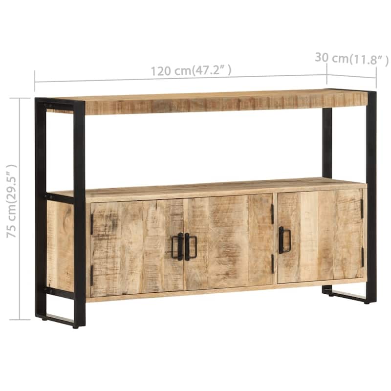 vidaXL Side Cabinet 47.2"x11.8"x29.5" Solid Mango Wood