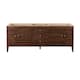 Option Mid Century Walnut Cabinet Base Only - No Top