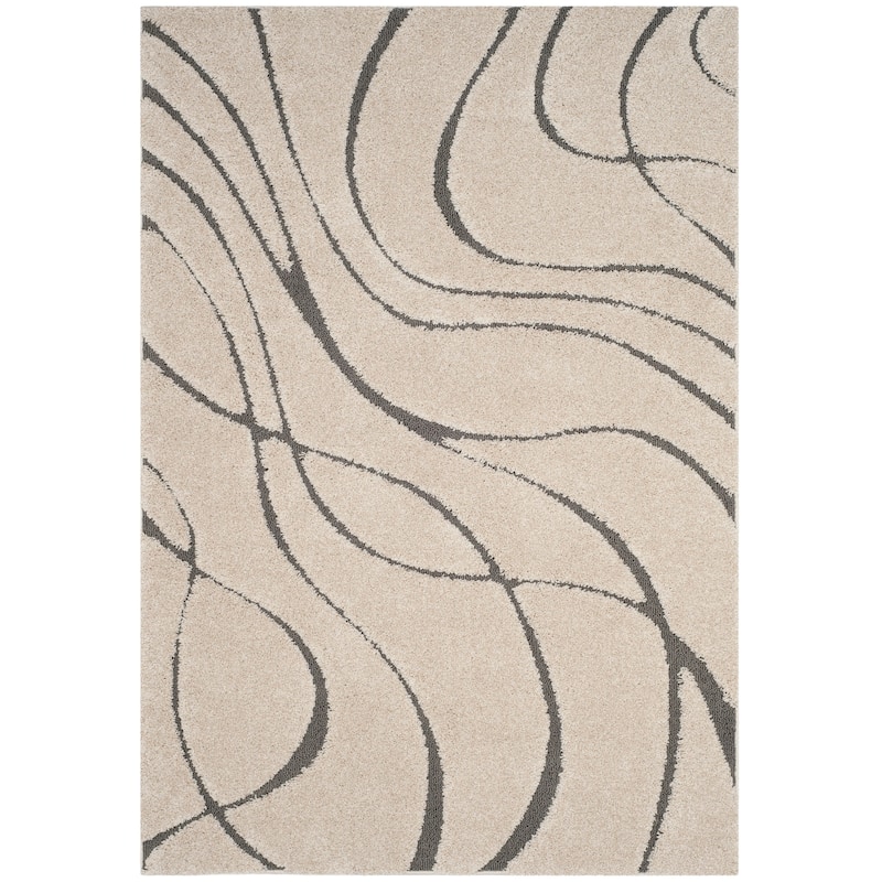 SAFAVIEH Florida Shag Sigtraud Abstract Waves 1.2-inch Area Rug