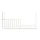 preview thumbnail 2 of 0, Emery 54" Modern Wide Toddler Rail, White
