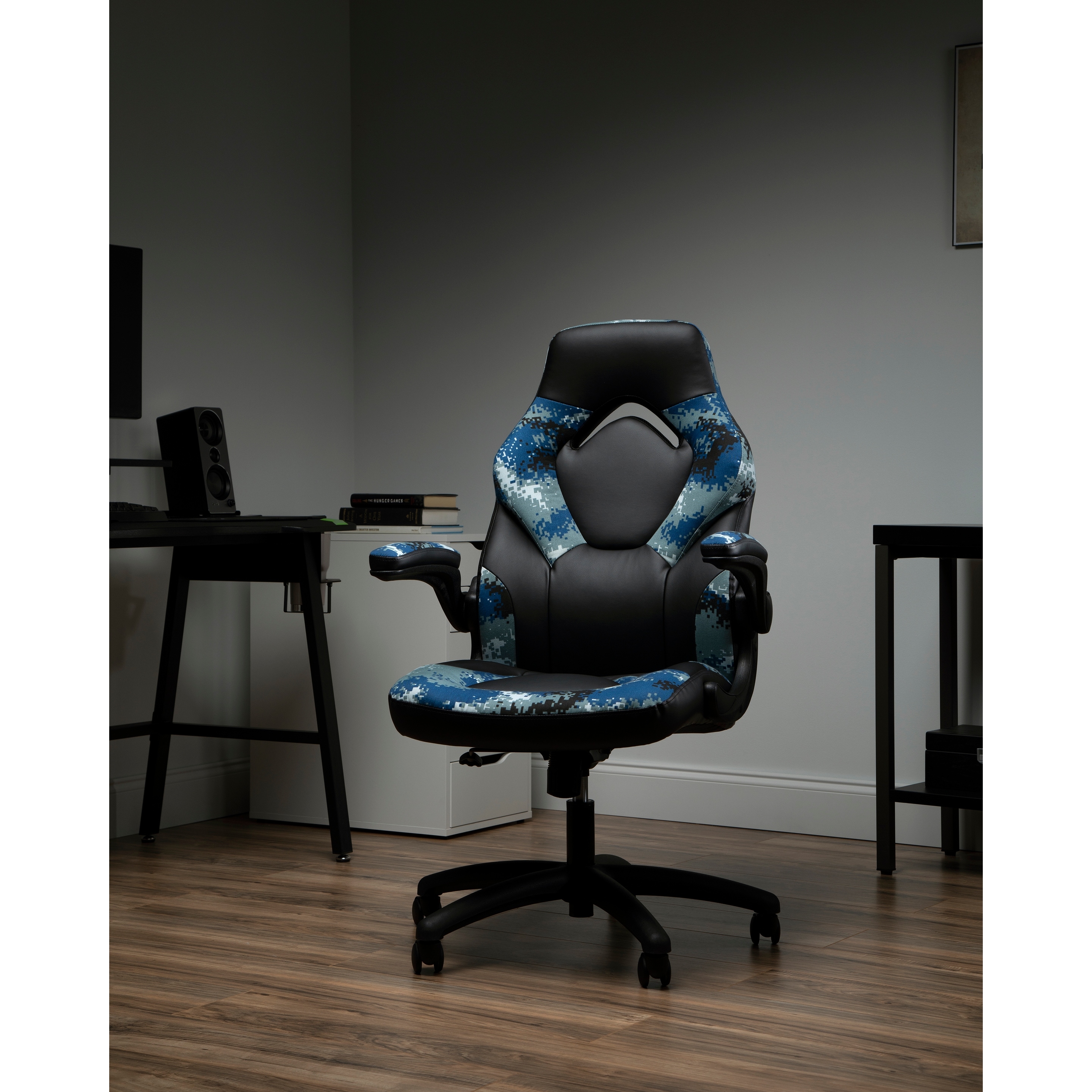 Essentials bonded leather racing best sale style gaming chair by ofm