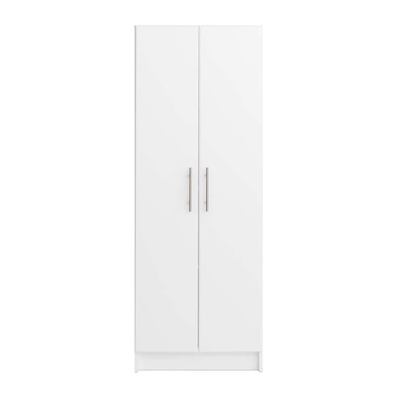Prepac Elite Deep Storage Cabinet with Adjustable Shelves for Garage - 24" W x 65" H x 16" D - White