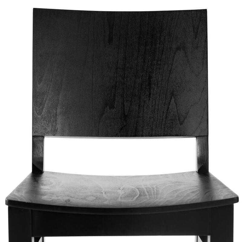 2 Pack Commercial Solid Wood Dining Chair with Curved Backrest - 17.75"W x 21.25"D x 33.5"H
