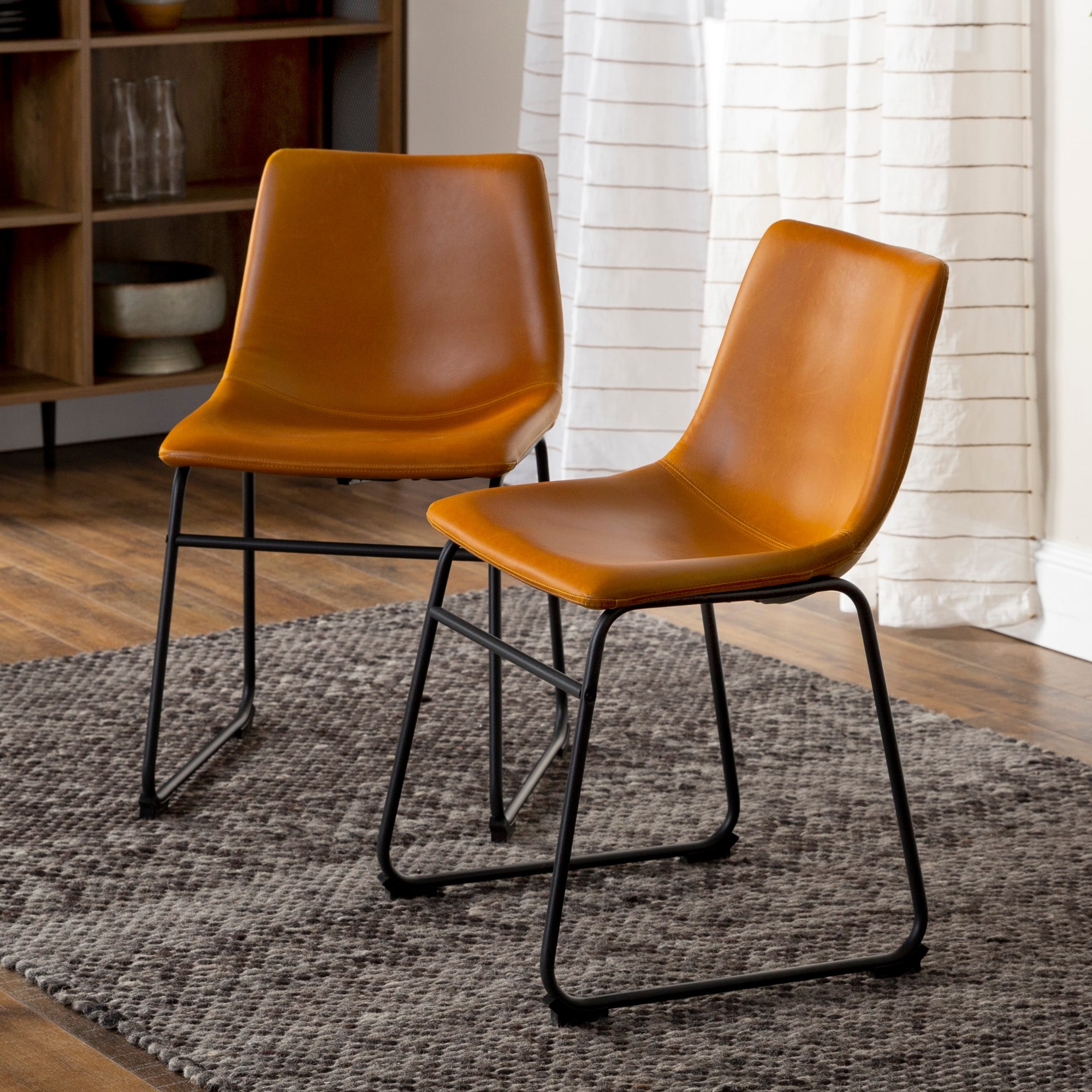 Carbon loft prusiner store faux leather dining chair