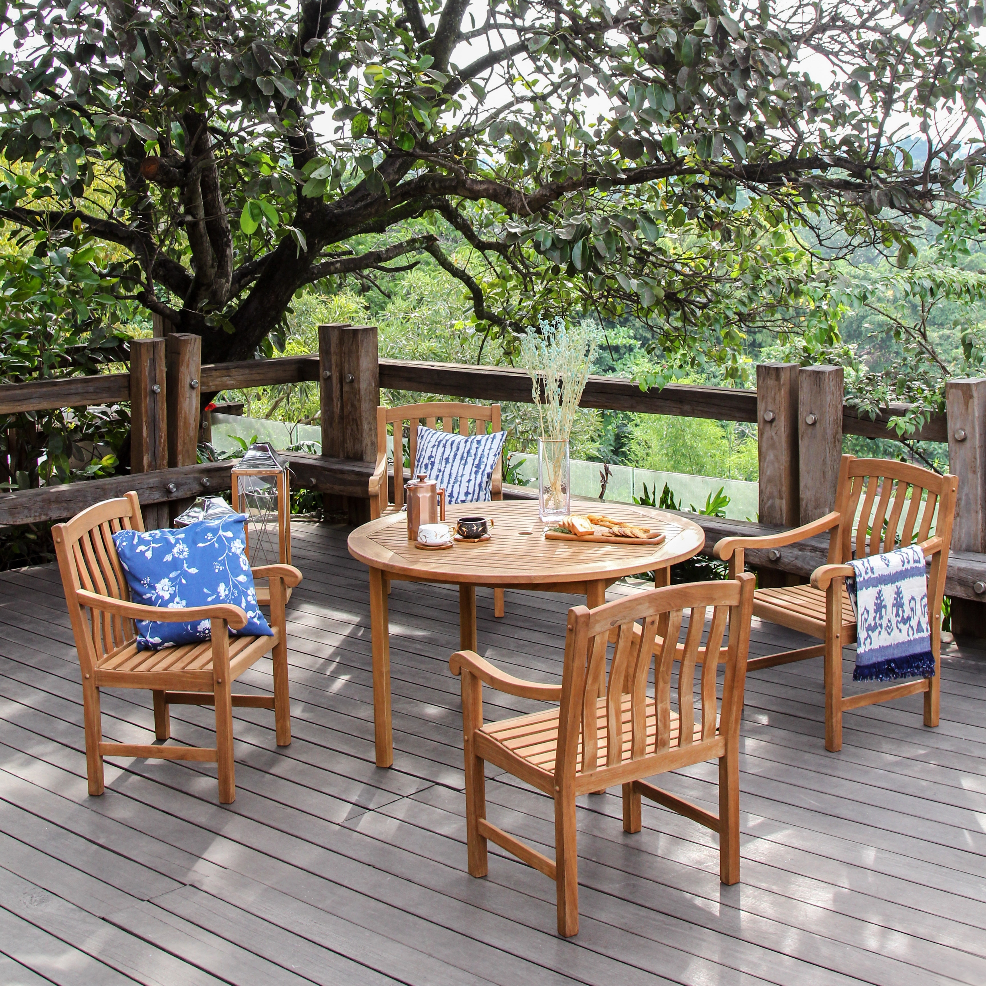 Jakarta wooden sales patio set 5pc