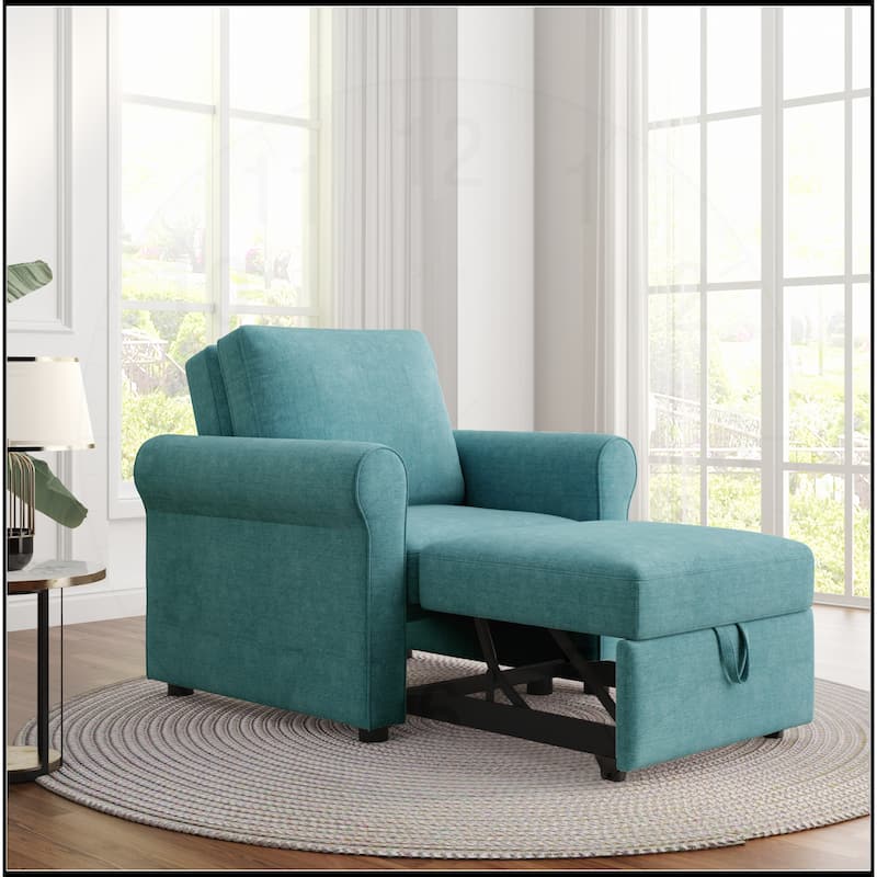 3-in-1 Convertible Sleeper Chair - Teal