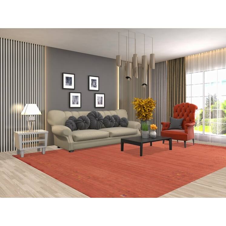 Striped Gabbeh Oriental Area Rug Handmade Bedroom Silk Carpet - 8'5"x 11'7"