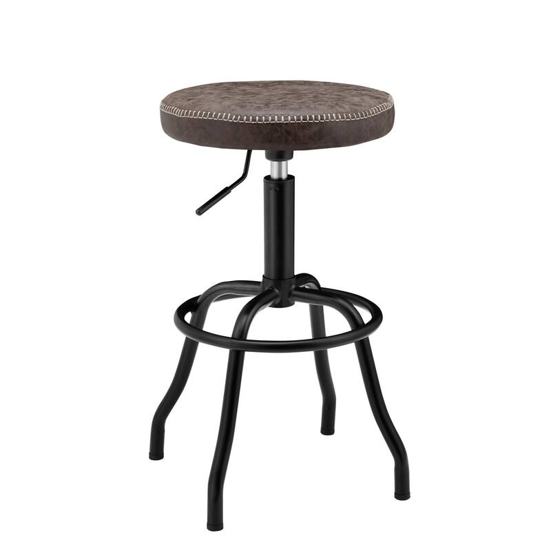 Eaton Faux Leather Gaslift Swivel Bar Stool