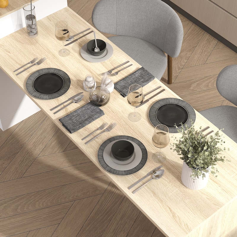 Kitchen Island - Versatile 94.5" Table with Drawers and Shelves Table