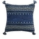 preview thumbnail 6 of 5, Southwest Tasseled 20-in. Square Throw Pillow (Poly OR Down Fill) Down - Dark Blue