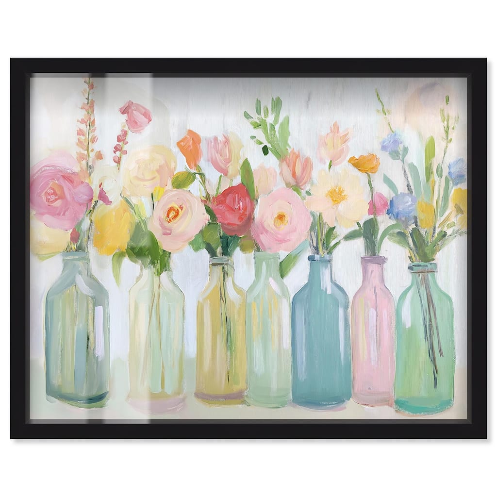Bottled Blooms Shadowbox by Art Remedy