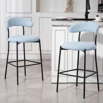 Upholstered Counter Height Bar Stools Side Chairs Set of 2