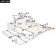 preview thumbnail 6 of 32, Full Size Storage Platform Bed with Trundle and Pull-Out Shelves, White