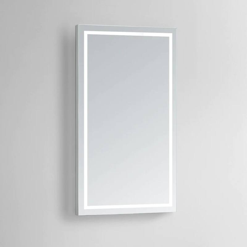 Modern Mirrors Aura Bathroom Mirror with LED Lights and Dimmer Switch - 48 x 24 in